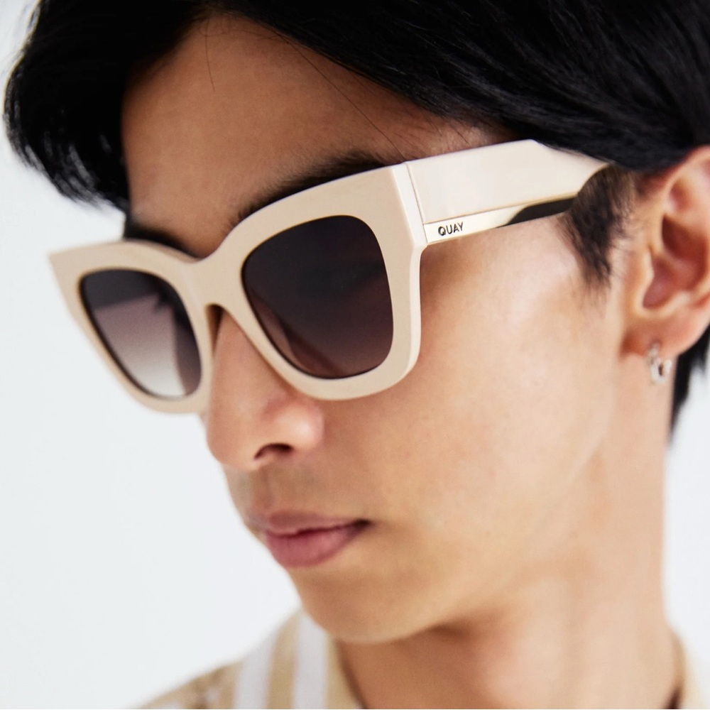 QUAY AUSTRALIA By The Way Sunglasses - Champagne/Brown - Picture 3 of 11